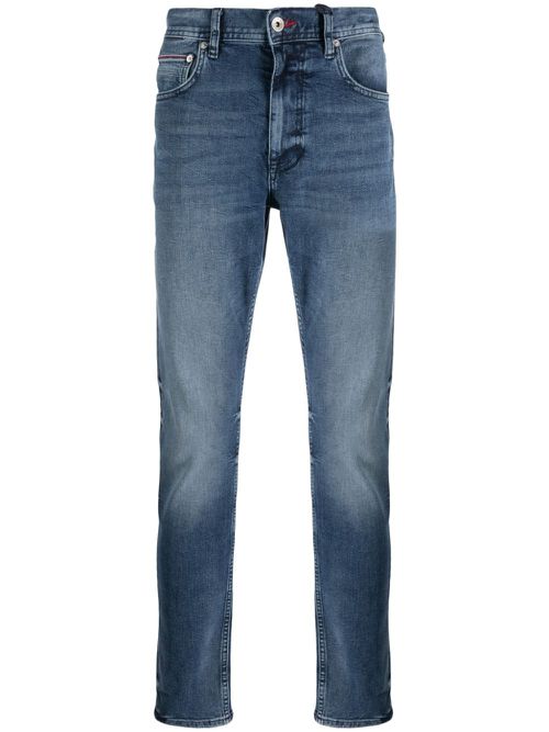 Mid-rise tapered skinny jeans - Blue