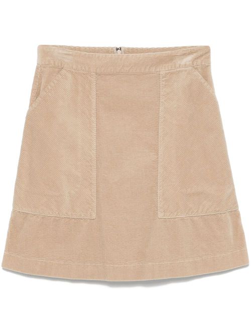 Corduroy mini skirt - Neutrals