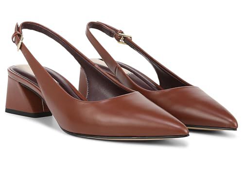 Franco Sarto Womens Racer Slingback Low Block Heel Pointed Toe Pump