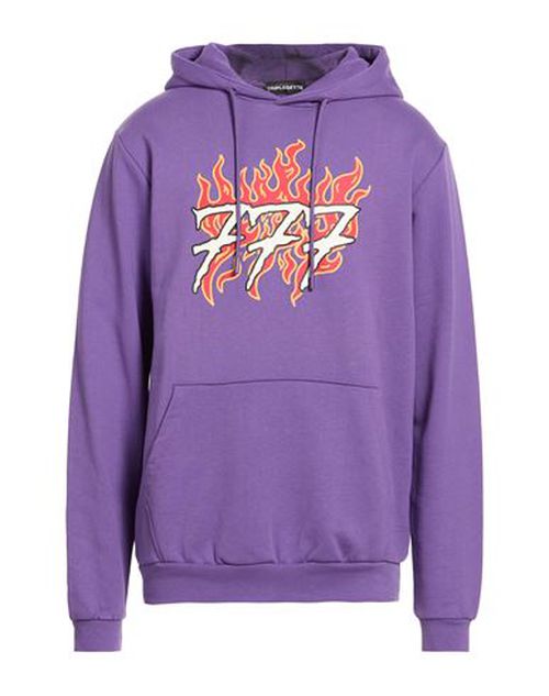 Man Sweatshirt Purple Size XL Cotton, Elastane