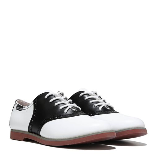 Women's Sadie Saddle Oxford Shoes (Black/White Leather)