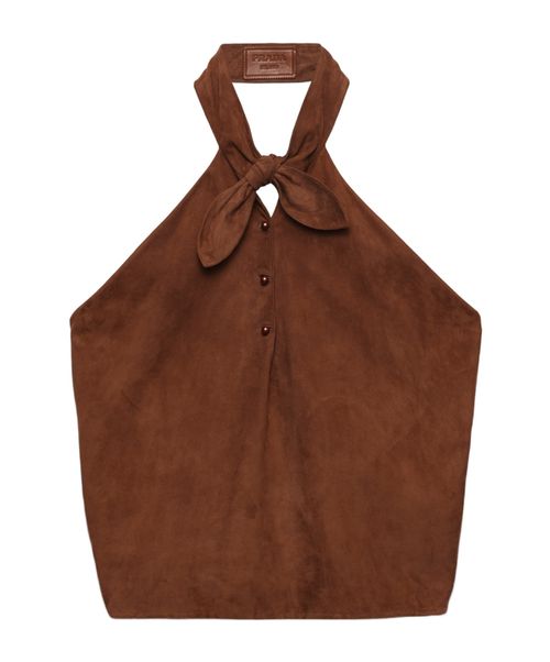 Suede halter top