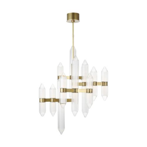 Plated Brass LED Chandelier from the Langston Collection