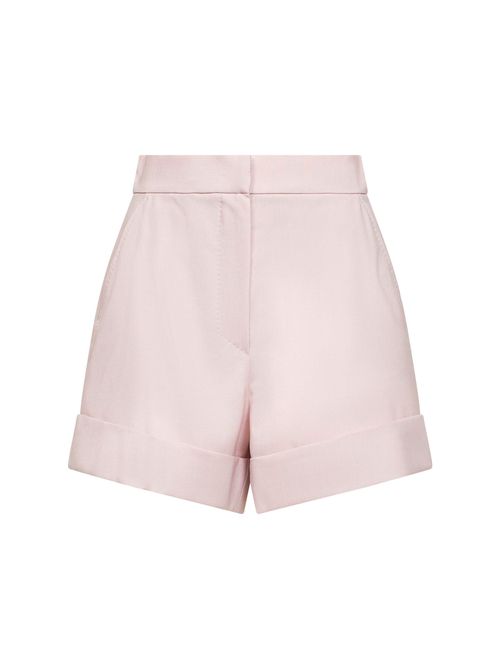 Wool Canvas Bermuda Shorts — Pink