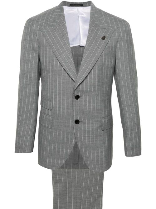 Virgin wool double-breasted suit - Grey