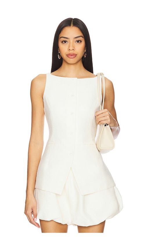 Line & Dot Adella Top in Beige. -  XL also in L, M