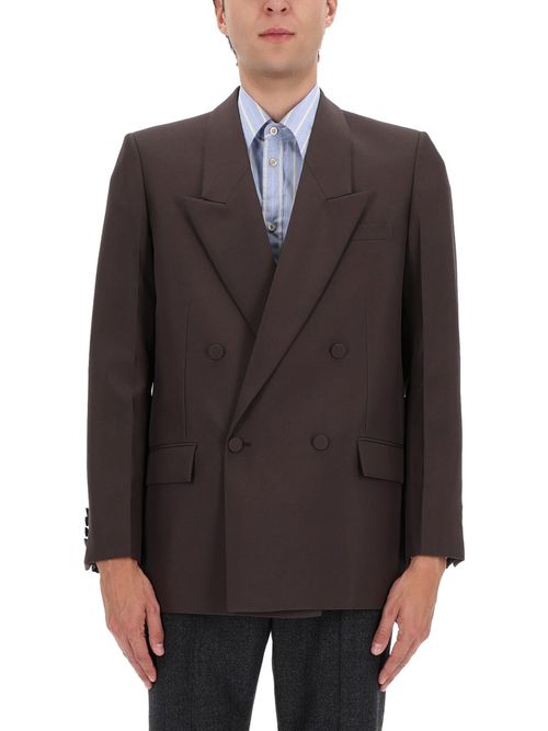 Technical Panama Double-breasted Jacket
