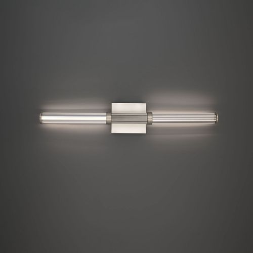 Brushed Nickel LED Bathroom Vanity Light from the Ribeye Collection