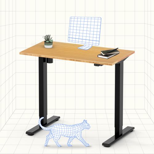 FlexiSpot Electric Height Adjustable Ergonomic Standing Desk for Home Office Study Gaming Black