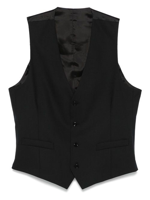 Lardini panelled waistcoat - Black