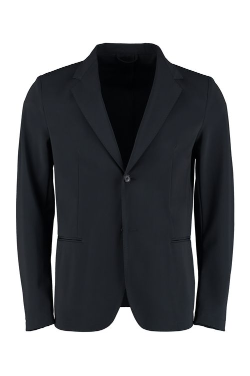 Single-Breasted Notch Lapel Blazer — Black