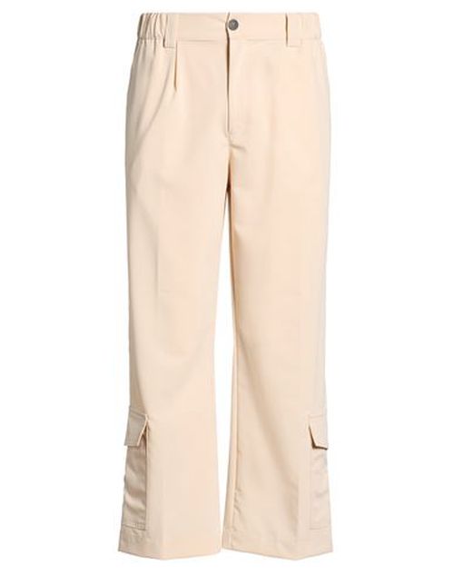 Man Pants Beige Size XL Polyester, Viscose, Elastane