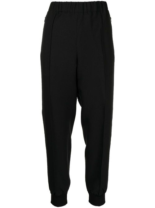 Cropped track pants - Black