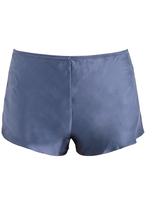 Dream Silk-satin Pyjama Shorts - Dark Blue