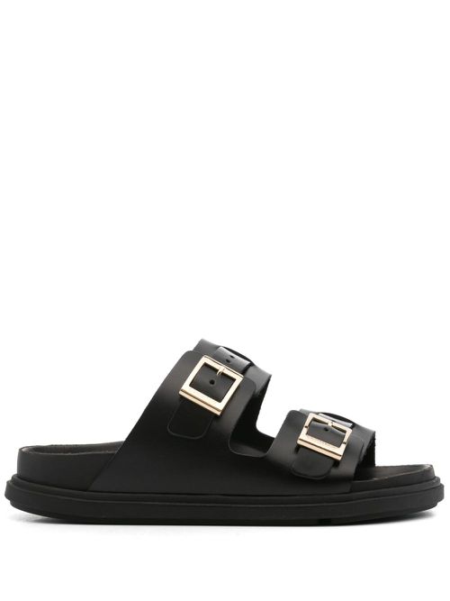 St Barths Natural leather sandals - Black
