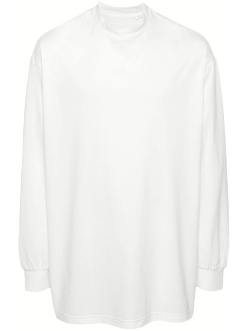 Logo-print longsleeved jersey - White