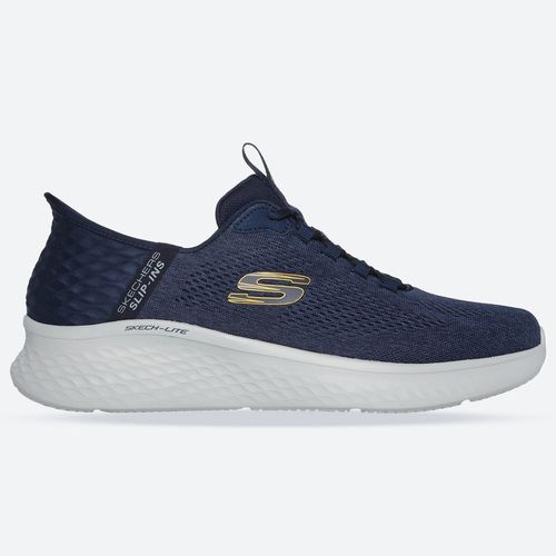 Men's Wide Fit Skechers 232466 Slip-ins Skech Lite Pro Primebase Trainers, Navy/Yellow / / 2E