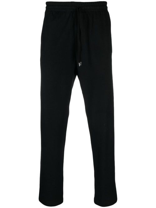 Drawstring jersey track pants - Black