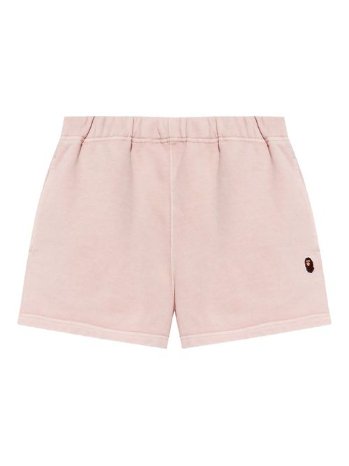 A BATHING APE® logo-embroidered track shorts - Pink