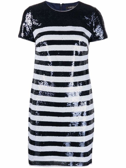 Sequin-embellished dress - Blue