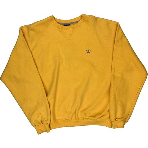 Authentic Athletic Apparel Champion Sweatshirt - Medium Yellow Cotton