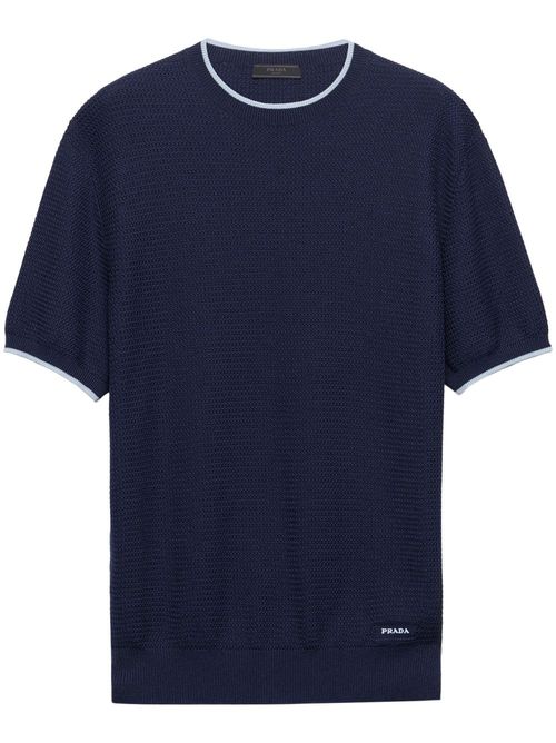 Short-sleeve sweater - Blue