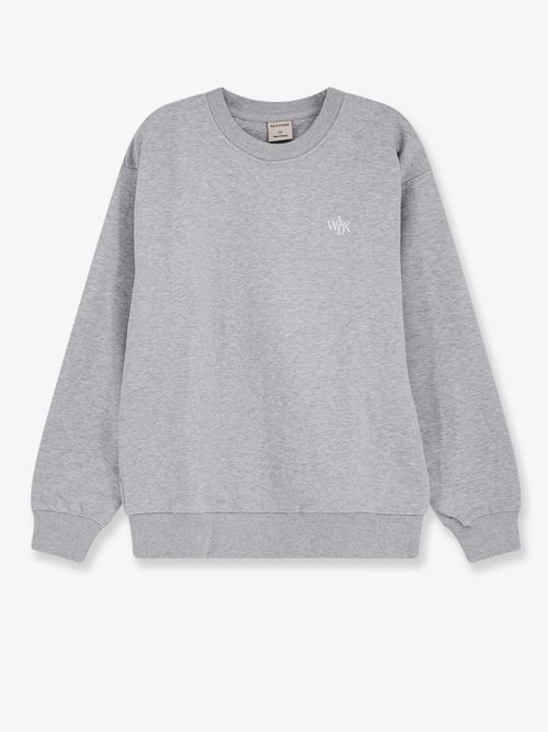 Embroidered Logo Cotton Sweatshirt — Gray