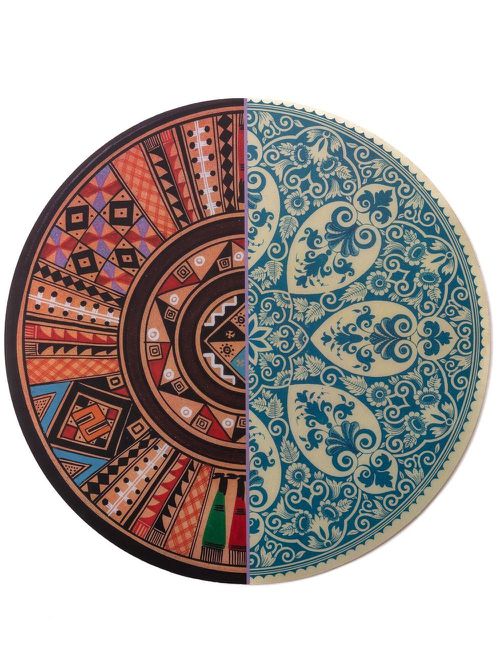 Geometric-print patchwork tablemats - HYBRID