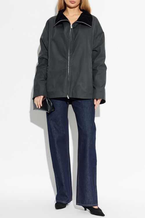 Jacket With Stand-up Collar, Women's, Grey