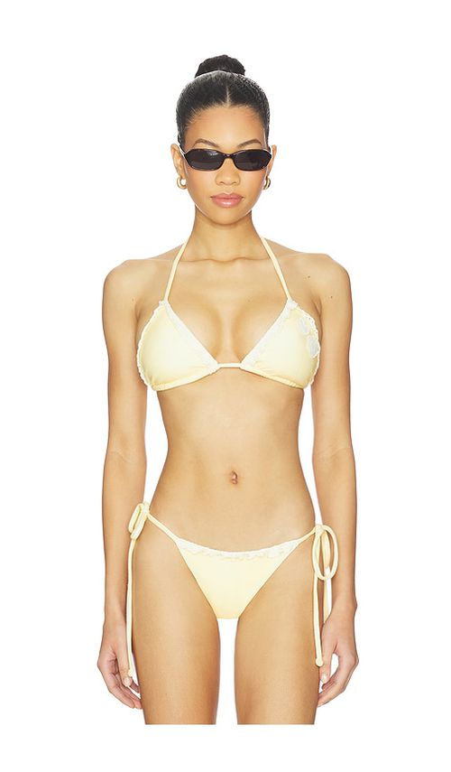 Frankies Bikinis Nick Terry Top in Lemon. - L also in M, S