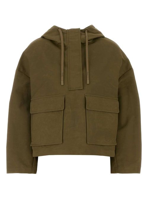 Cotton Blend Jacket — Green