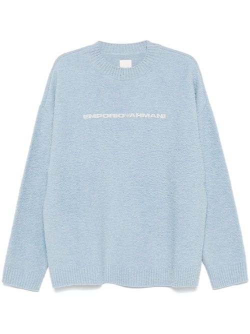 Logo-print sweater - Blue