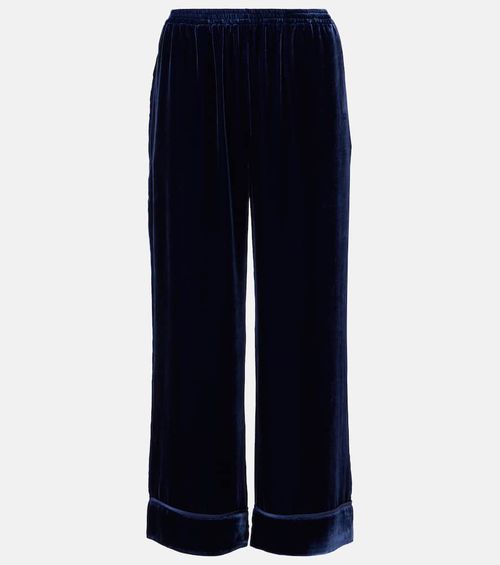 Asceno Brescia mid-rise velvet wide-leg pants