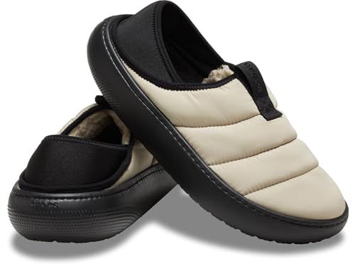 Crocs Unisex Classic Puff Moc Black Suede Men 
