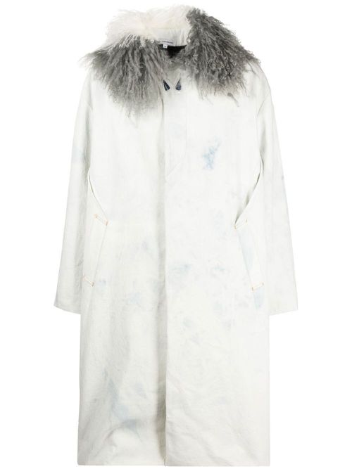 Shearlin-collar coat - White