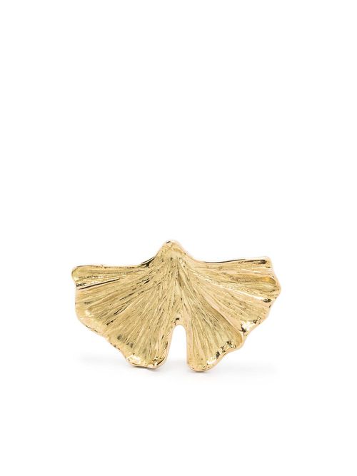 18kt yellow gold mini Ginkgo single earring