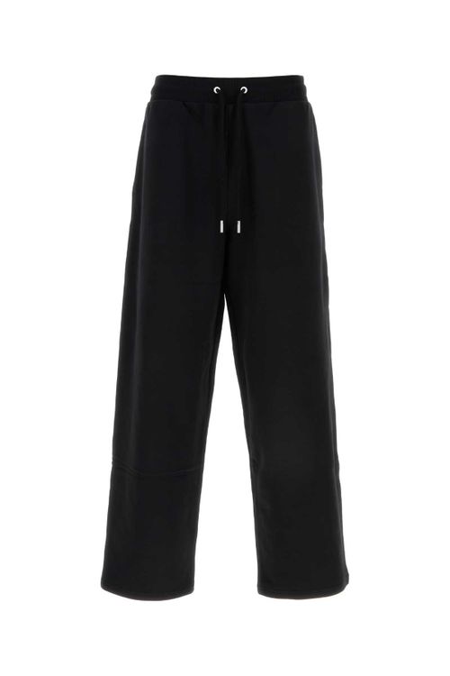 Cotton Drawstring Joggers — Black