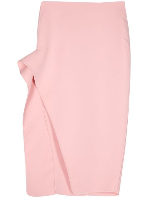Draped-detailing midi skirt - Pink