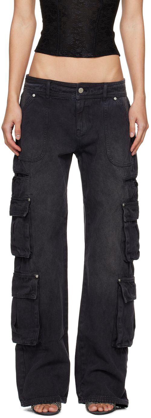 GUIZIO Black Hayes Cargo Pants