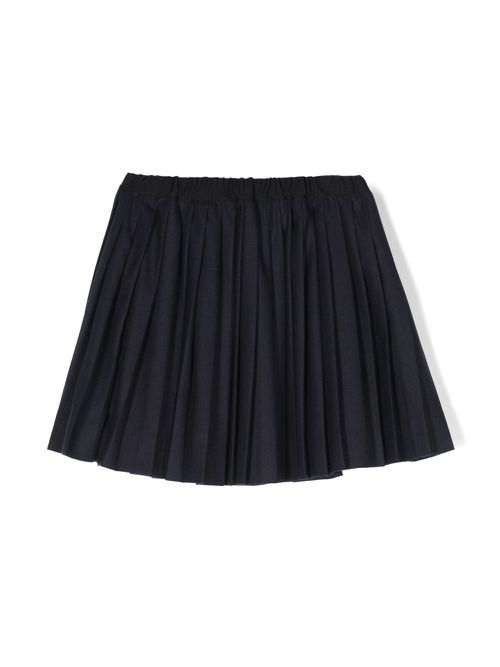Accordion-pleat mini skirt - Blue