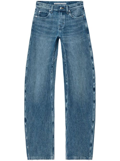 Low-rise cotton jeans - Blue