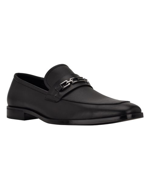 Men's Hendo Square Toe Slip On Dress Loafers - Black