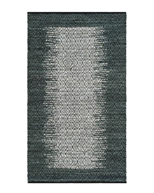 Dnu Vintage Leather Hand-Woven Rug