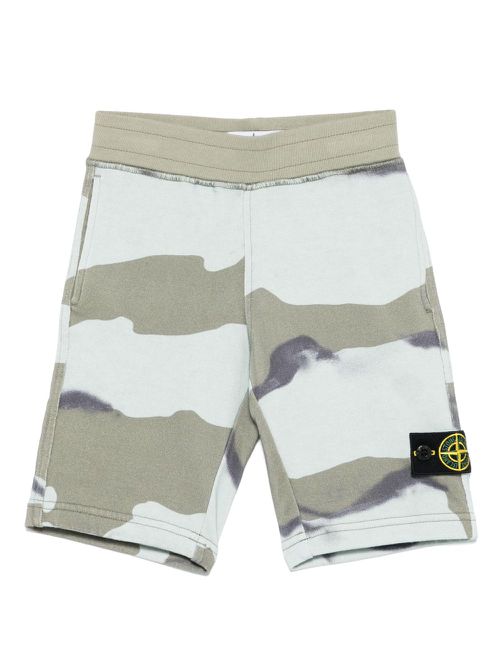 Stone Island Junior printed shorts - Blue