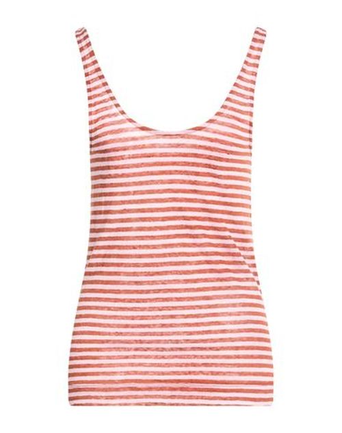 Collezione N_01 Woman Tank top Brown Size L Linen