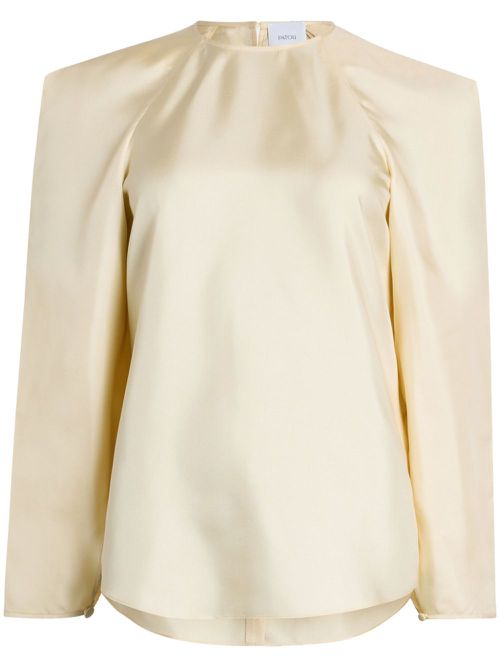 Shoulder-pad blouse - Neutrals