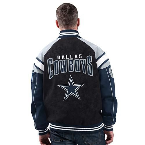 Officially Licensed NFL Dallas Cowboys Faux Suede Jacket by Glll