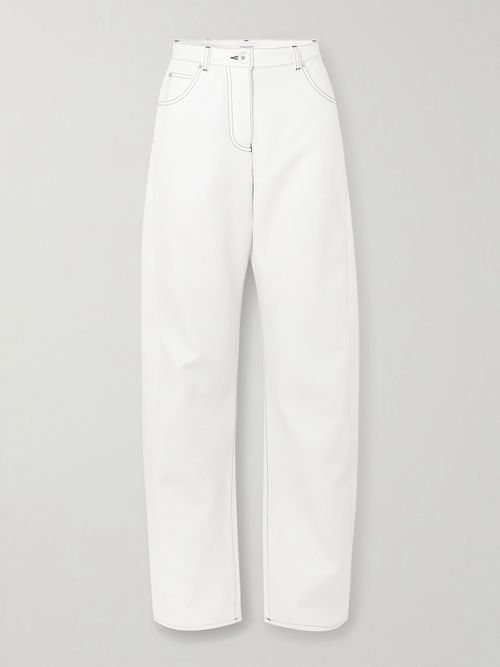 Barrel-leg Jeans - White