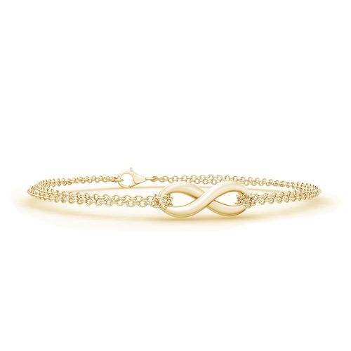 Angara Infinity Knot Chain Bracelet in 14K Yellow Gold