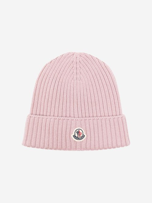 Girls Wool Beanie Hat in Pink L (12 -